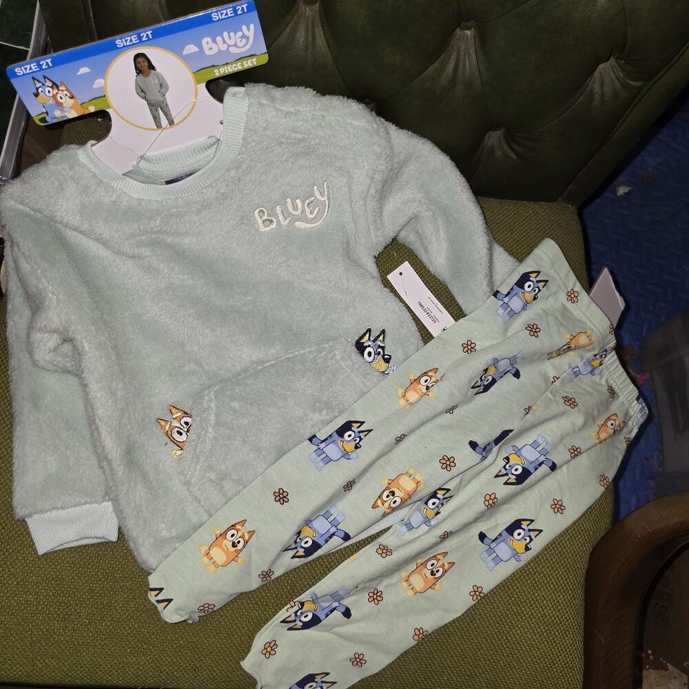 Bluey 2 piece Plush Jogger Set 2T NWT